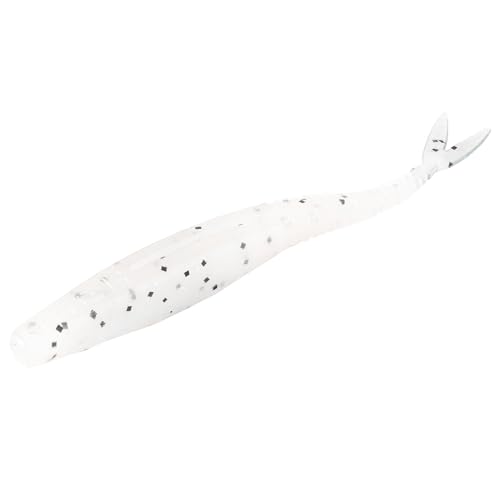 Strike King Mach Skooler Fishing Lure, Soft Plastic Jerkbait, Heavily Salted, Sleek Design, Erratic Action - color: Purple Frenzy, size: 5"