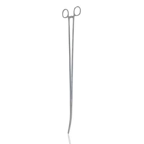 Cynamed 24" Long Curved Hemostat Forceps - Stainless Steel Locking Tweezer Clamps - Ideal Hemostats for Nurses, Fishing Forceps, Crafts and Hobby - style: Curved