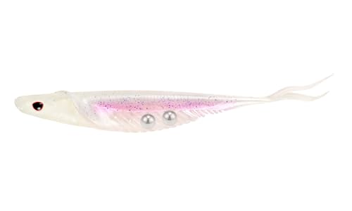Nomad Design Cobra Shad Soft Plastic Minnow 4 Pack, with Adjusta-Ball Tungsten Weights, Fishing Lure - color: Ice