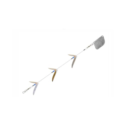 Mack's Lure 60530 Flash Lite Trolls - 3 Blade Series - 90# Test Silver/
