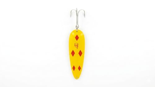 Dardevle Dardevlet Brass Back 3/4 oz Fishing Spoons - color: Yellow red diamond