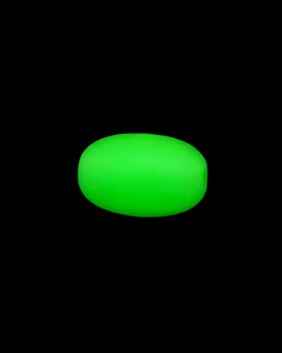 BLUEWING Glow Fishing Bead Oval Bait Luminous Fish Line Ball Stopper Saltwater Freshwater Salmon Trout Accessories, 2.5mm/3mm, 50pcs