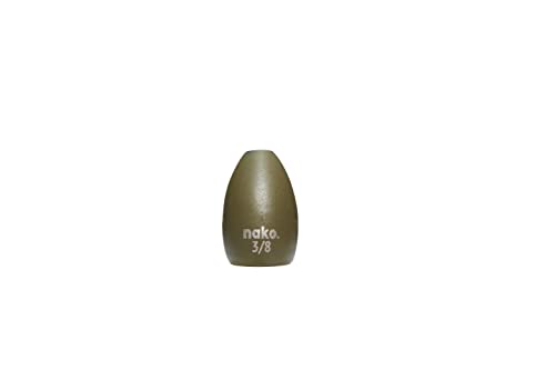 97% Pure Tungsten Flipping Weights - 10 Pack / 5 Pack - Nako Tungsten Weights - Fishing Sinkers for Bass Fishing - color: No Chip Green Pumpkin, size: 1/2 oz - 10 pack