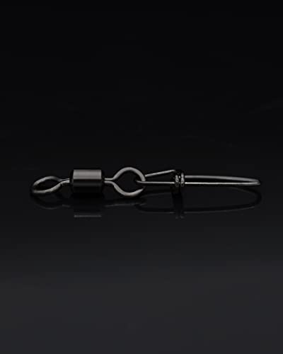 BLUEWING 50pcs High Strength Fishing Snap Swivels Saltwater Connector Crosslock Tackle for Quick Connect Fish Lures, 26-110LB - size: #04 M (71lb) 50pcs