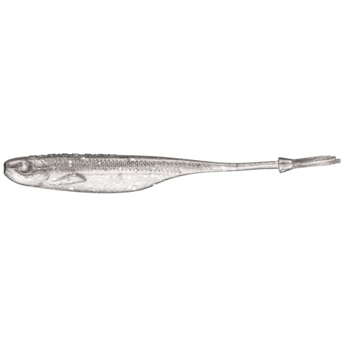 Strike King Spotlight Split Minnow Fishing Lure, Soft Plastic Jerkbait, 8-Pack - color: Carolina Chrome, size: 3"