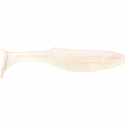 Rapala CrushCity Mayor Soft Plastic Paddle Tail Swimbait, Strong Kicking Action for Swim Jigs & Underspins, Bass, Redfish, Trout, Snook, Walleye & More - color: Albino Pearl, size: 3"