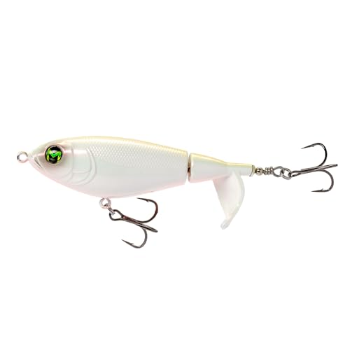 Lew's Mach Baits Patroller Propeller Bait Fishing Lure, Topwater Propeller Bait, Rotating Tail Section, Sound Chamber - color: Mach Bone, size: 3/4 oz