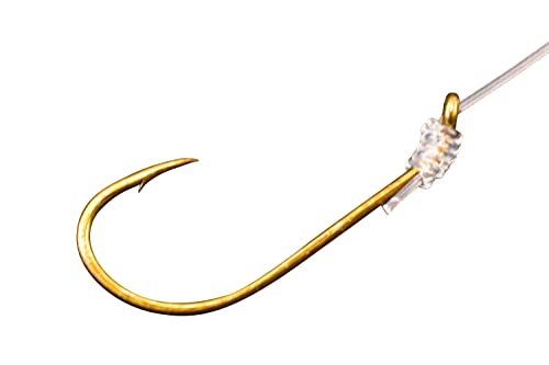 1/0-3/0 Baitholder Fishing Hook with 12" Leader - 10pcs - size: 1/0