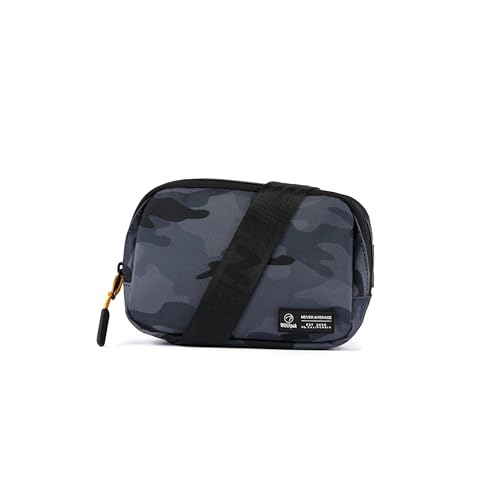 WOLFpak Crossbody Pack | Universal Fannypack for Adults & Kids | - color: Black Camo Orange