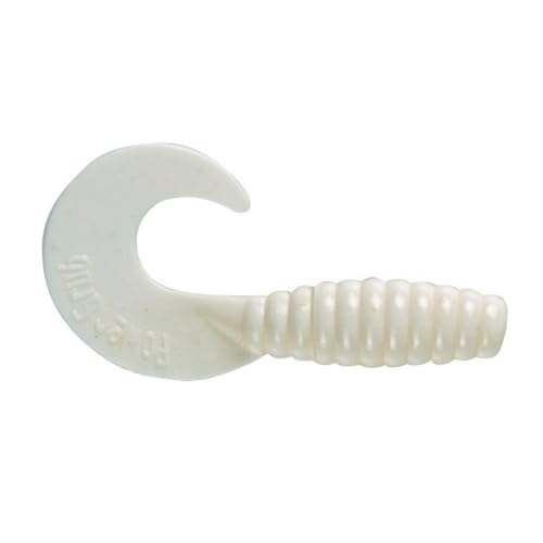 Berkley PowerBait Power Grubs Fishing Soft Bait - color: White, size: 3" (15 Count)