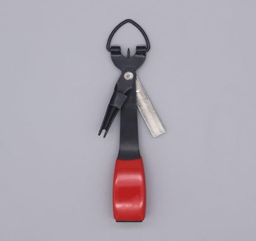 1Pc Fast Tie Nail Knotter Line Cutter Clipper Nipper Hook Fishing Tackle Gear Fishing Quick Knot Tool Sharpener Fly Tying Tool - color: black 1pc