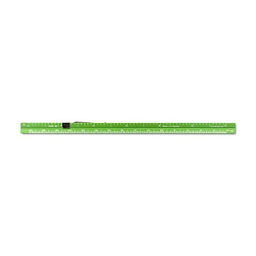Alumicolor 3611-6 Aluminum Combination Pocket Scale With Clip, 6IN, Green - color: Green, size: 6 Inch, style: Combination With Clip
