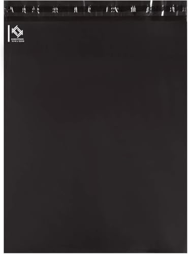 KKBESTPACK 100 Pcs 12x15.5 Poly Mailer Envelopes Shipping Bags Self Adhesive Waterproof Bags (Black), 12 x 15.5 - color: Black, size: 12" x 15.5" 100pcs