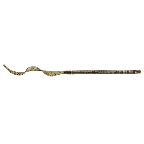 Strike King (PPPW12-463) KVD Zeus Worm Fishing Lure, Soft Plastic Worm, Perfect Plastics Pouring System, Swimming Action, Coffee Scent, 12-Inches, 7-Pack, Dark Green Pumpkin Green