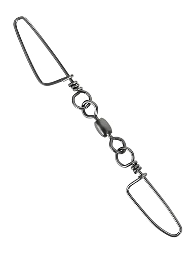 BLUEWING 10pcs Double Snap Swivels 75lbs, 135lbs, 200lbs, 300lbs Stainless Steel Coastlock Fishing Snap Swivel High Strength Saltwater Fishing Tackle Connector - size: 75lbs