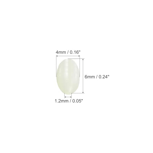 PATIKIL Glow Fishing Beads Soft Plastic Oval Rubber Luminous Fishing Bait Eggs Rig Bead Tackle Lures Accessories with Storage Box - color: White, size: 6x4mm