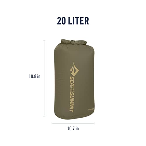 Sea to Summit Lightweight Dry Bag, Multi-Purpose Dry Storage - color: Olive Green, style: 20 Liter