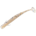 Dr.Fish 10 Pack Paddle Tail Swimbait 3'' Soft Plastic Fishing Lure Bass Fishing Freshwater Minnow Shad Bait Crappie Panfish Blugill - color: Pearl_3''