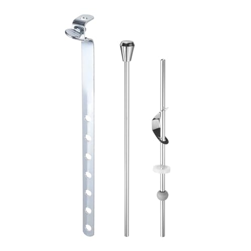 uxcell Sink Drain Repair Kit, Sink Stopper Pull Rod Linkage Adjustable Center Pivot Ball Rod Iron Assembly for Bathroom Drain Replacement Parts, 12mm Ball - size: 12mm