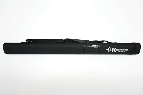 Kingfisher Fly Fishing Fly Fishing Triangular Rod Tube - 9' - Easy to Carry Complete Protection Storage Case - Works with Fresh + Saltwater Rods
