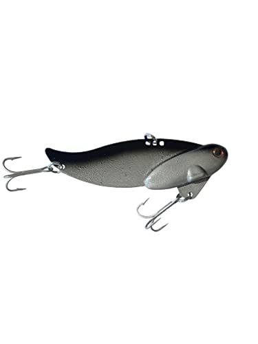 3 1/2oz - Blitz Blade - Blade Bait (5 inch) Fresh Water Saltwater Lake Trout Redfish Musky - color: Silver Black