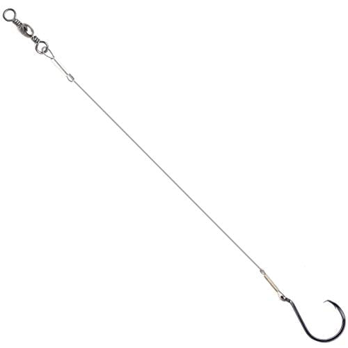 10pcs Extra Strong Offset Circle Hooks Saltwater,Fishing Hook Rig,Sport Fishing Hooks with Leader Black Nickel Coated High Carbon Steel Octopus Fishing Hooks - size: 3/0#