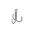 PATIKIL Treble Fish Hooks, Carbon Steel Sharp Round Bend Hook Triple Barbed Hook for Freshwater Saltwater - color: Black, size: 9mm/0.35"