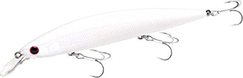 LUCKY CRAFT Surf Pointer 115MR Saltwater Fishing Lures for Halibut and Stripped Bass, Long Casting Jerkbait, Sinking Surf Fishing Gear, Fish Accessories for Tackle Box - color: 701 Pearl White, size: One Size
