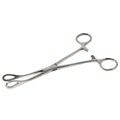 Foerster Sponge Forceps Straight + Curved Serrated Loop Jaws Holding Instruments Body Piercing Locking Clamps, Stainless Steel (7" - Curved) - style: 7" - Curved
