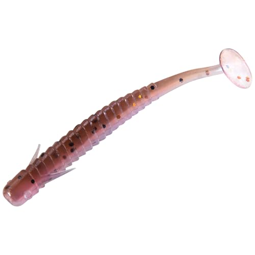 Dr.Fish 10 Pack Paddle Tail Swimbait 3'' Soft Plastic Fishing Lure Bass Fishing Freshwater Minnow Shad Bait Crappie Panfish Blugill - color: Brown_3''