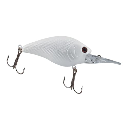 Luck E Strike Deep Crankbait Smoothie (3/8 Ounce) 2 Inch Crank Bait Fishing Lure, Made in The USA - color: Pearl White