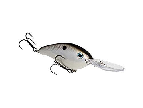 Strike King Red Eyed Shad Tungsten 8XD 10XD Deep Diving Crankbaits 2 oz Black Large 3D Red Eyes VMC Vanadium Cone Cut Hooks Bass Fishing Hooks 1 Piece - color: Gizzard Shad, size: 0.115