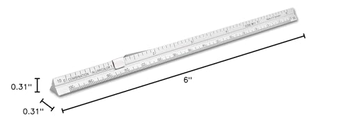 Alumicolor 3611-1 Aluminum Combination Pocket Scale With Clip, 6IN, Silver - color: Silver, size: 6 Inch, style: Combination With Clip