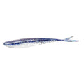 Lunker City Fishing 4.5" Freaky Fish Split Tail Soft Plastic Minnow Bass Lure Stick Bait Shad Jerkbait, 8 Per Bag, Made in The USA - color: 136 Black Ice