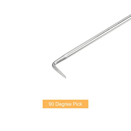 uxcell 90 Degree Pick Hook 9.84" Puller Remover Removal Tool for Oil Seal/O-rings, Gasket, Hose 2Pcs