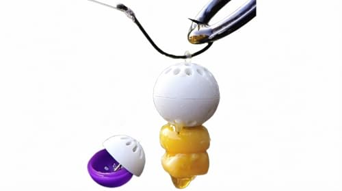 Karpela Bait Matrix Shell (Set of 4) – Protective Shell for Soft Bait & Liver – Turtle & Crawfish Resistant – Carp & Catfish Rig - color: White, size: Small Hole