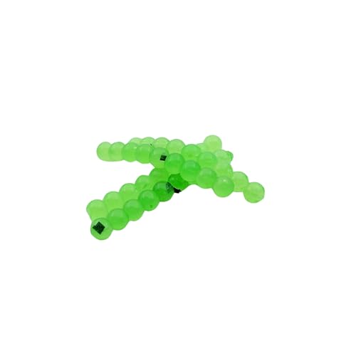 Fishing Scented Soft Plastic Beads Artificial Salmon Egg Bait Packs for Trout, Steelhead and Salmon (Spawn Roe Fishing Tackle) - color: Chartreuse Flake, size: .156"/4mm-36 Eggs per pack