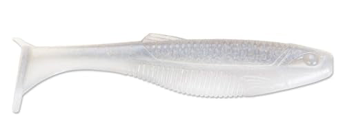 Rapala CrushCity Mayor Soft Plastic Paddle Tail Swimbait, Strong Kicking Action for Swim Jigs & Underspins, Bass, Redfish, Trout, Snook, Walleye & More - color: Albino Shad, size: 3"