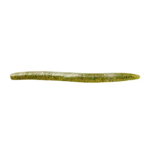 Moose Baits 5" Stickbaits | Worms for Bass Fishing - Premium Stick Bait, Wacky Worms/Soft Plastic Largemouth Bass Rubber Worms, 10 Count Fishing Worms Perfect for Bass Fishing Kit - color: Baby Bass