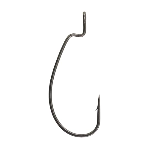 Berkley Fusion19 Wide Gap Live Bait Hooks, Size 4 Fishing Hooks, Needle Point with SlickSet Coating for Easy Penetration, Forged for Added Strength - color: Smoke Satin, size: 1, style: Ewg