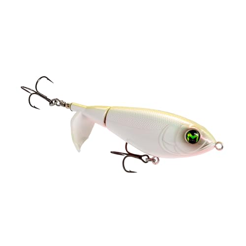 Lew's Mach Baits Patroller Propeller Bait Fishing Lure, Topwater Propeller Bait, Rotating Tail Section, Sound Chamber - color: Mach Bone, size: 3/4 oz