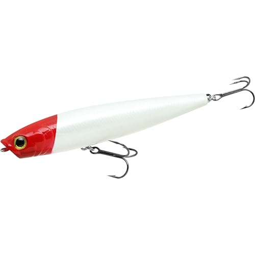 LUCKY CRAFT Gunfish 95NF Top Water Bass Fishing Lures, 4” Floating Lure with Cupped Mouth, Freshwater Trout and Bass Lures Fishing Gear, Accessories for Tackle Box - color: 700 Red Head