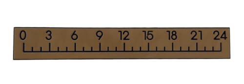 EVA Foam Fish Ruler for Boats and Kayaks, 24 Inch, Marine Grade Brown, with Self-Adhesive 3M Backing