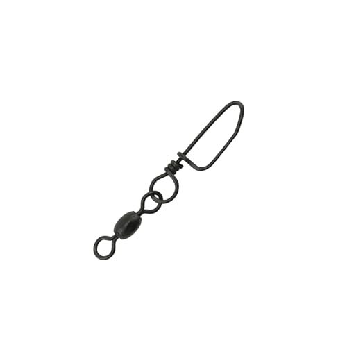 AFW Brass Coastlock Snap Swivels – Durable Fishing Gear with High-Strength Wire Snaps, Black Oxide Finish, Prevents Line Twisting & Kinking, Supports Up to 350 lb Test. - size: 24 pc, #7, 75 lb test