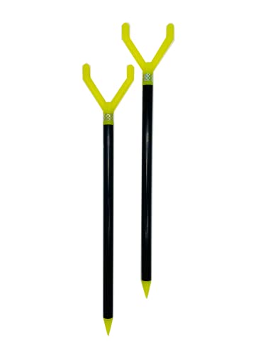 40" Magnum Extendable Trident Fishing Rod Holders in in Packs of 2 and 4 - style: Yellow