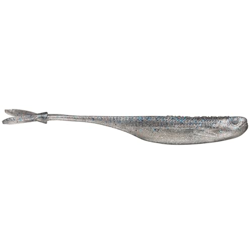Strike King Spotlight Split Minnow Fishing Lure, Soft Plastic Jerkbait, 8-Pack - color: Smokey Shad, size: 4"