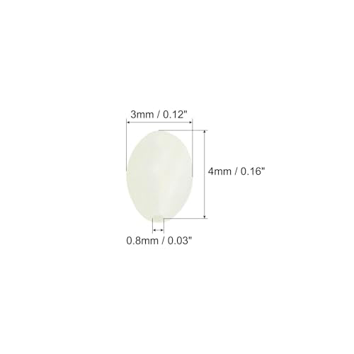 PATIKIL Glow Fishing Beads Soft Plastic Oval Rubber Luminous Fishing Bait Eggs Rig Bead Tackle Lures Accessories with Storage Box - color: White, size: 4x3mm
