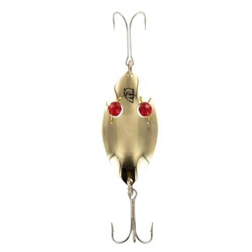 Dardevle Red Eye Wiggler Brass Back Fishing Spoons