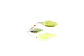 Nichols Lures Pulsator Metal Flake Double Willow Spinnerbait - color: White/Chartreuse/Nickel Gold, size: 1/2-Ounce
