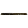 Drop Worm - 4" - Finesse Smallmouth Bass Fishing - Dropshot - Ultra Realistic - Matte Finish - Neutral Buoyant Soft Plastic - color: Green Pumpkin Black Flake